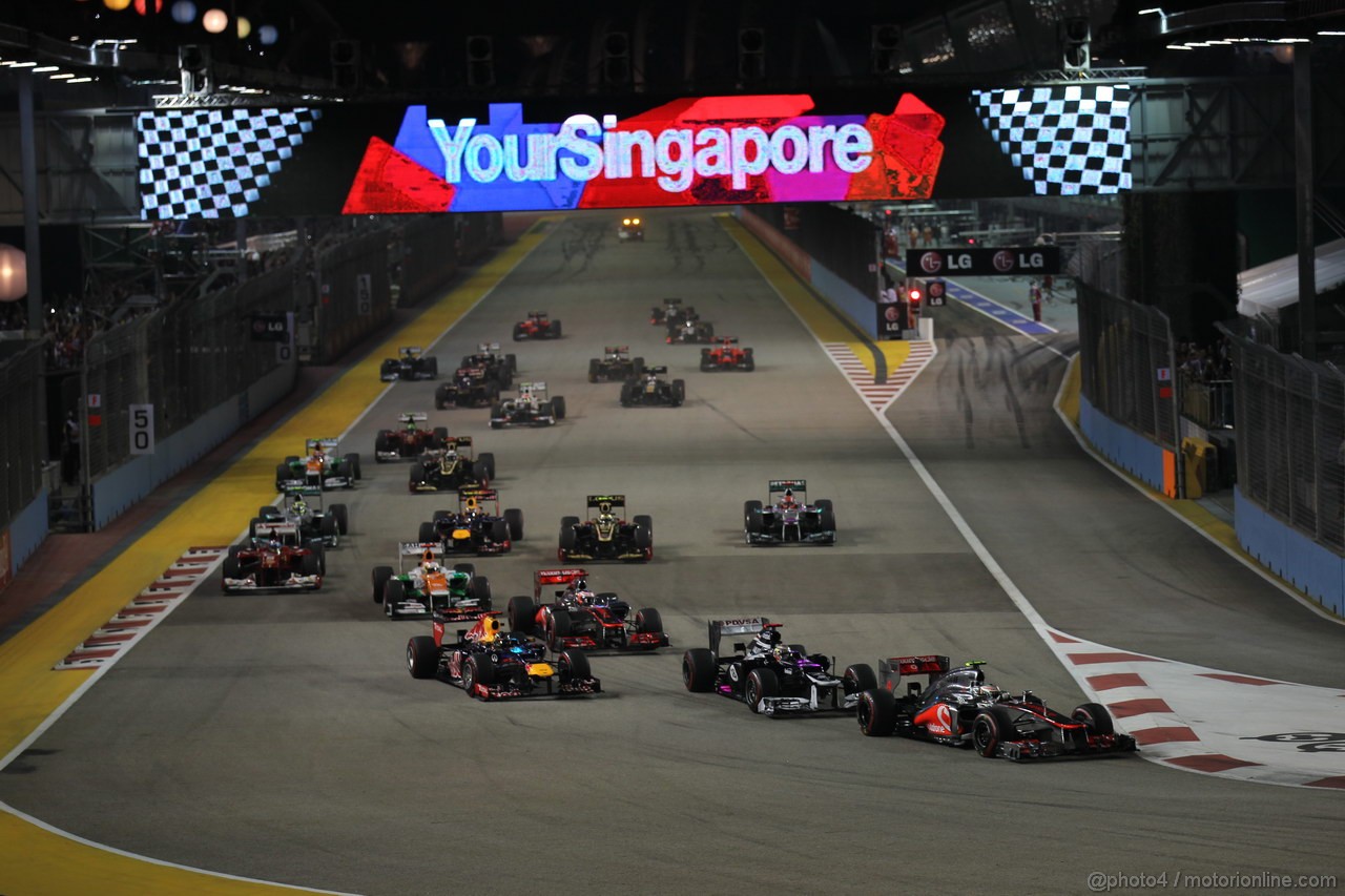 GP SINGAPORE, 23.09.2012 - Gara partenza