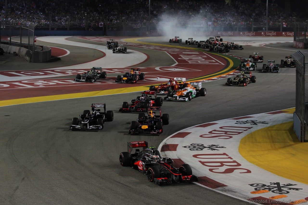 GP SINGAPORE, 23.09.2012 - Gara partenza