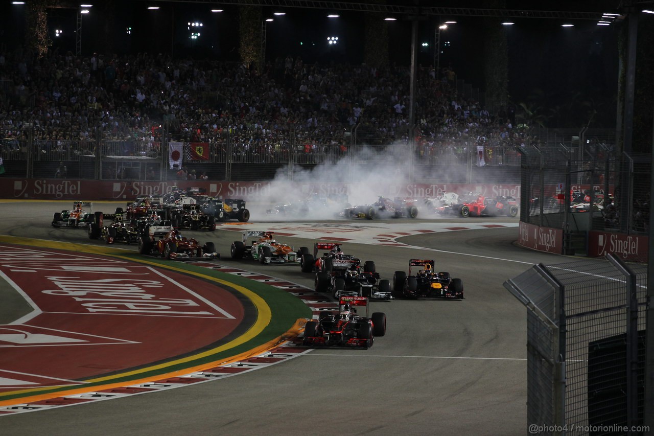 GP SINGAPORE, 23.09.2012 - Gara partenza