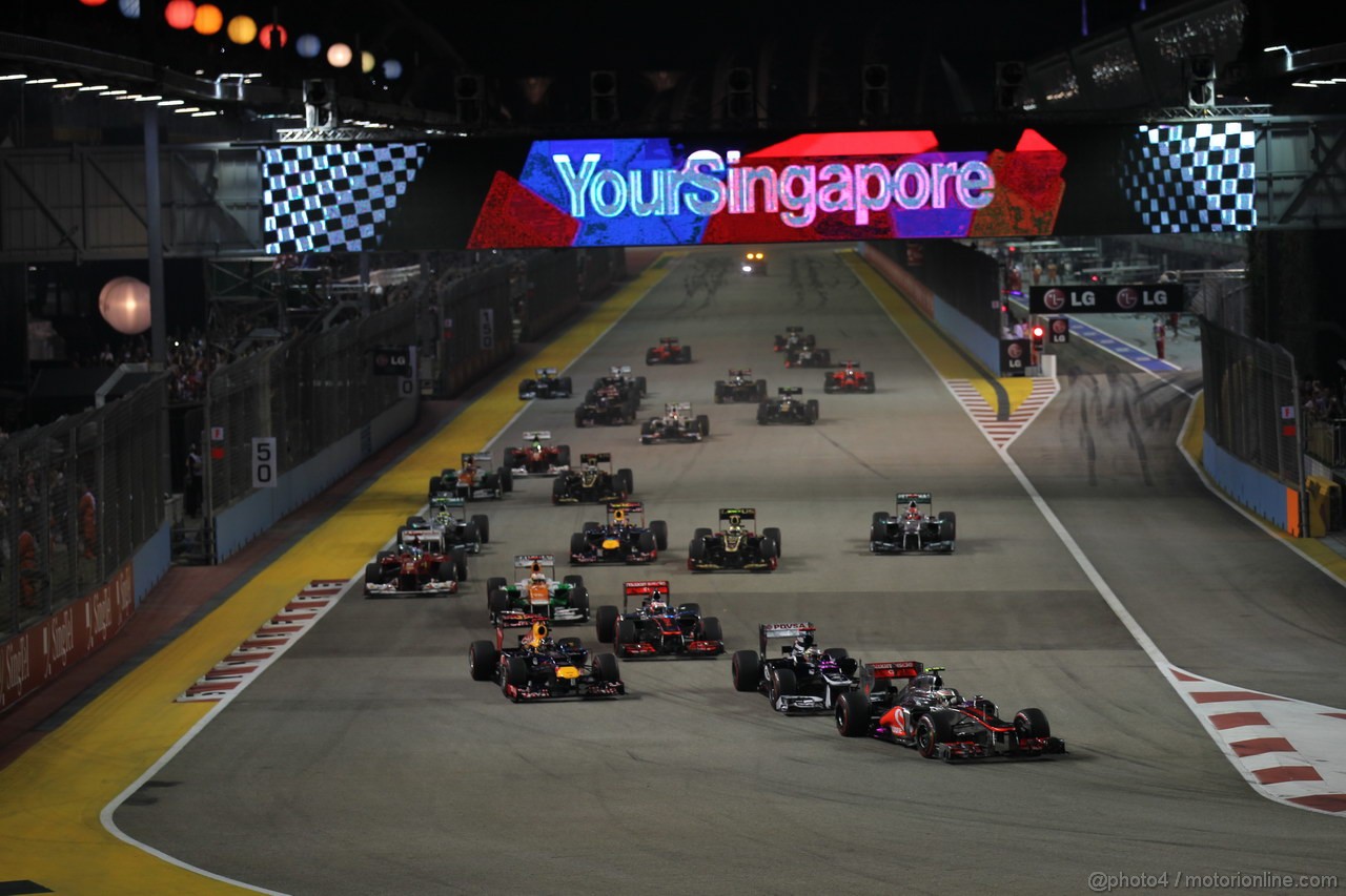 GP SINGAPORE, 23.09.2012 - Gara partenza