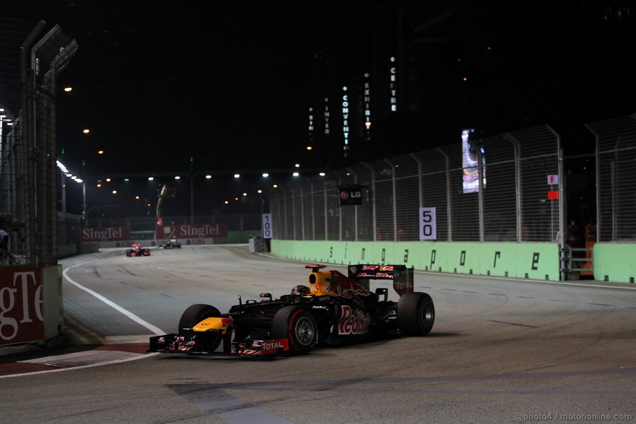 GP SINGAPORE, 23.09.2012 - Gara, Sebastian Vettel (GER) Red Bull Racing RB8