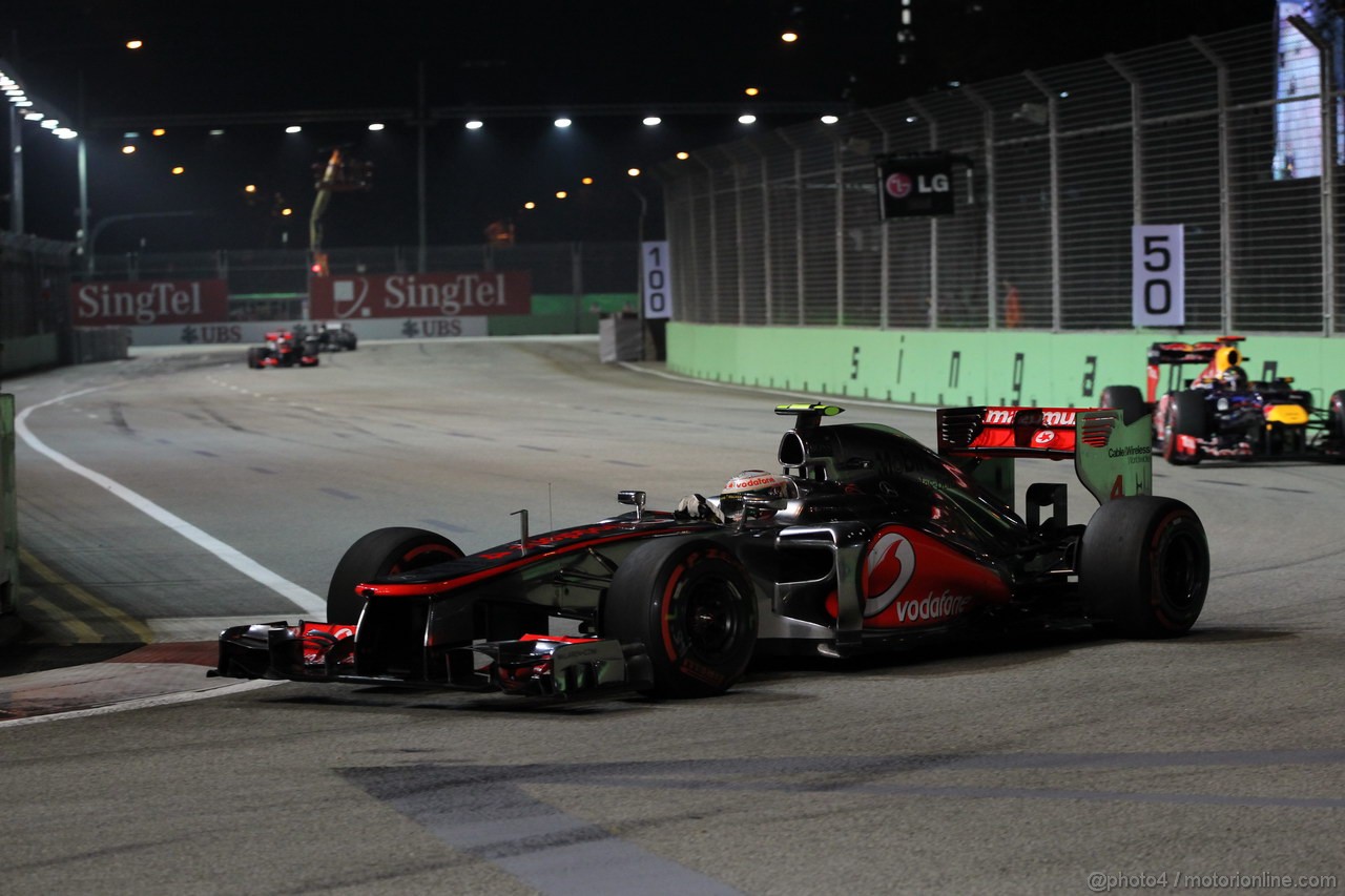 GP SINGAPORE, 23.09.2012 - Gara, Lewis Hamilton (GBR) McLaren Mercedes MP4-27