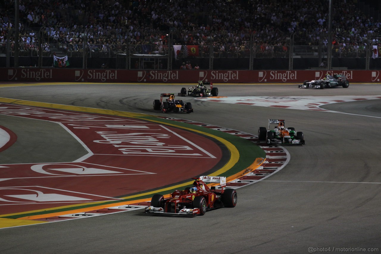 GP SINGAPORE, 23.09.2012 - Gara, Fernando Alonso (ESP) Ferrari F2012