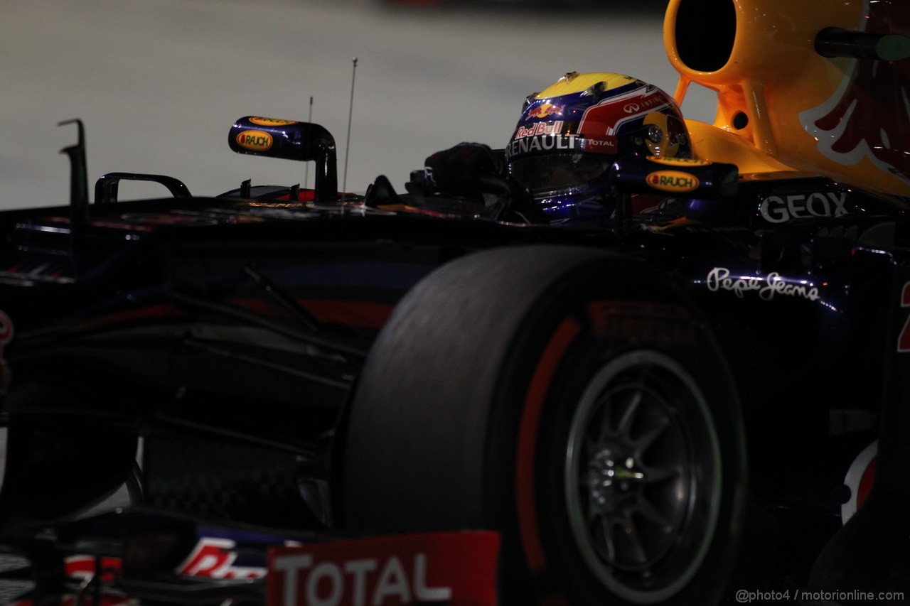 GP SINGAPORE, 23.09.2012 - Gara, Mark Webber (AUS) Red Bull Racing RB8