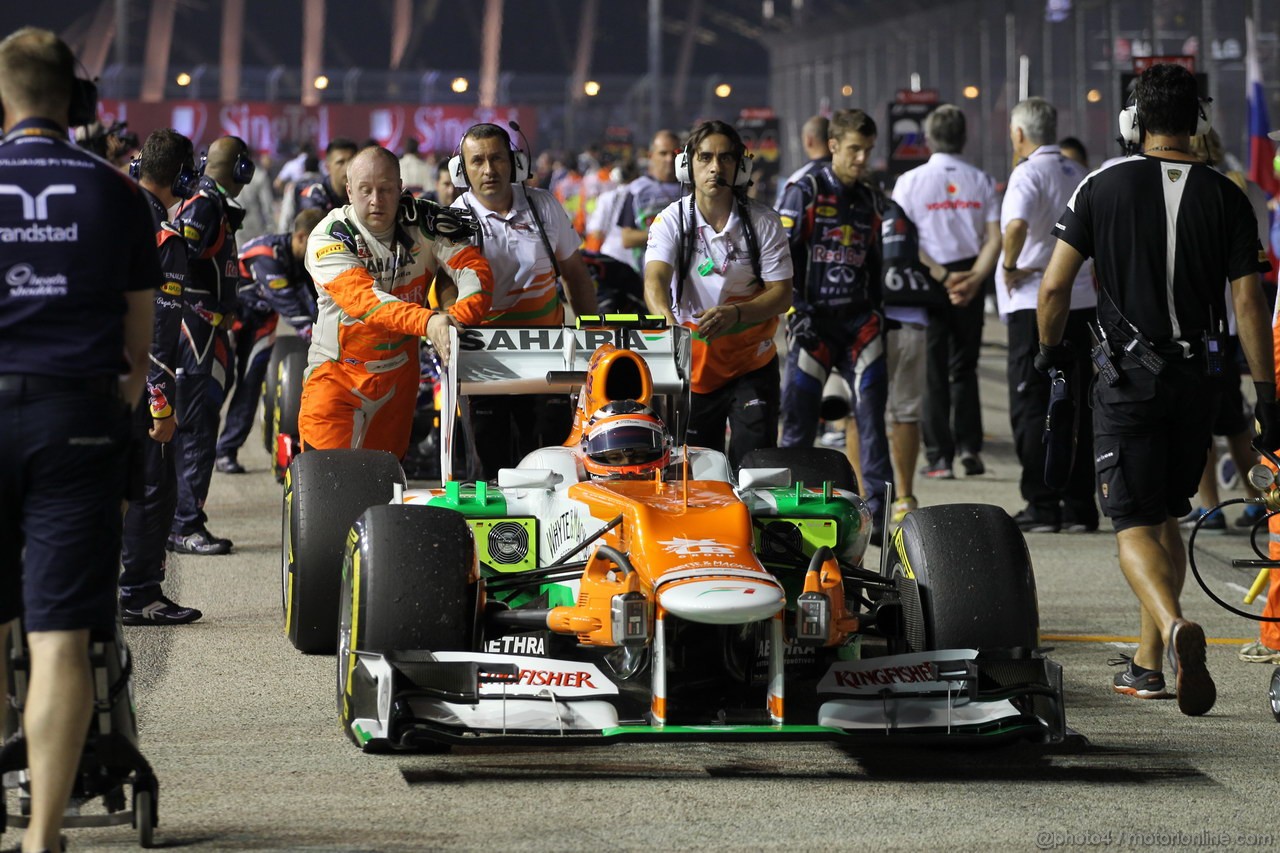 GP SINGAPORE, 23.09.2012 - Gara, Nico Hulkenberg (GER) Sahara Force India F1 Team VJM05