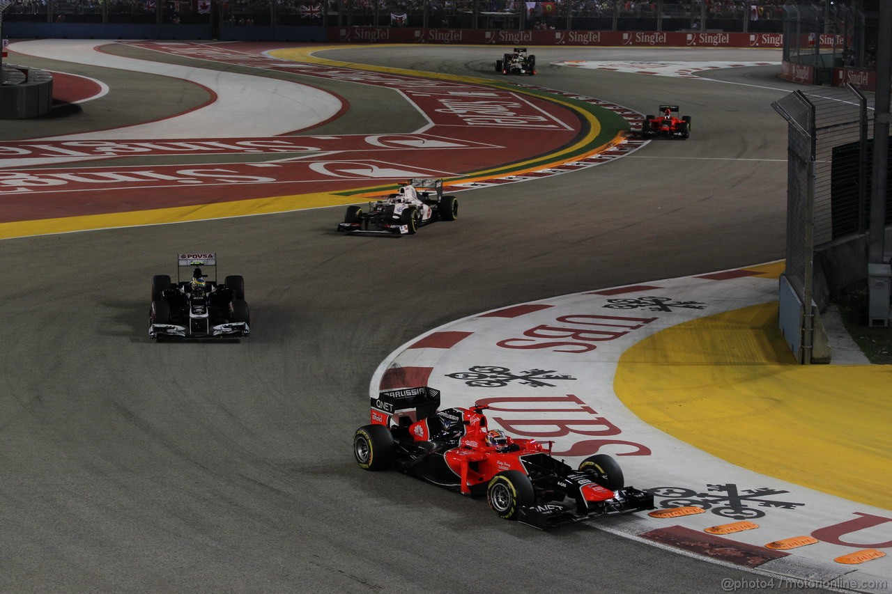 GP SINGAPORE, 23.09.2012 - Gara, Timo Glock (GER) Marussia F1 Team MR01