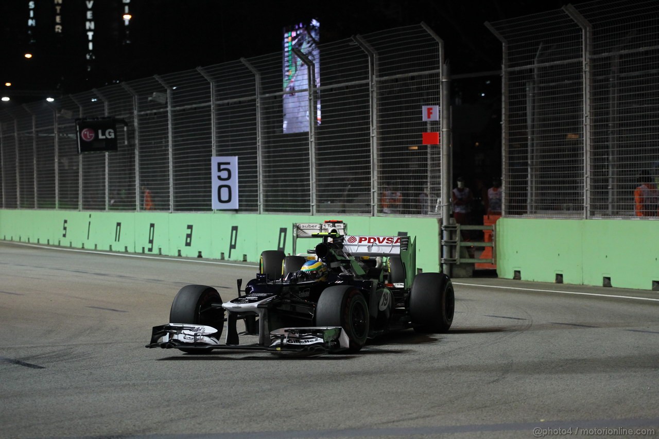 GP SINGAPORE, 23.09.2012 - Gara, Bruno Senna (BRA) Williams F1 Team FW34