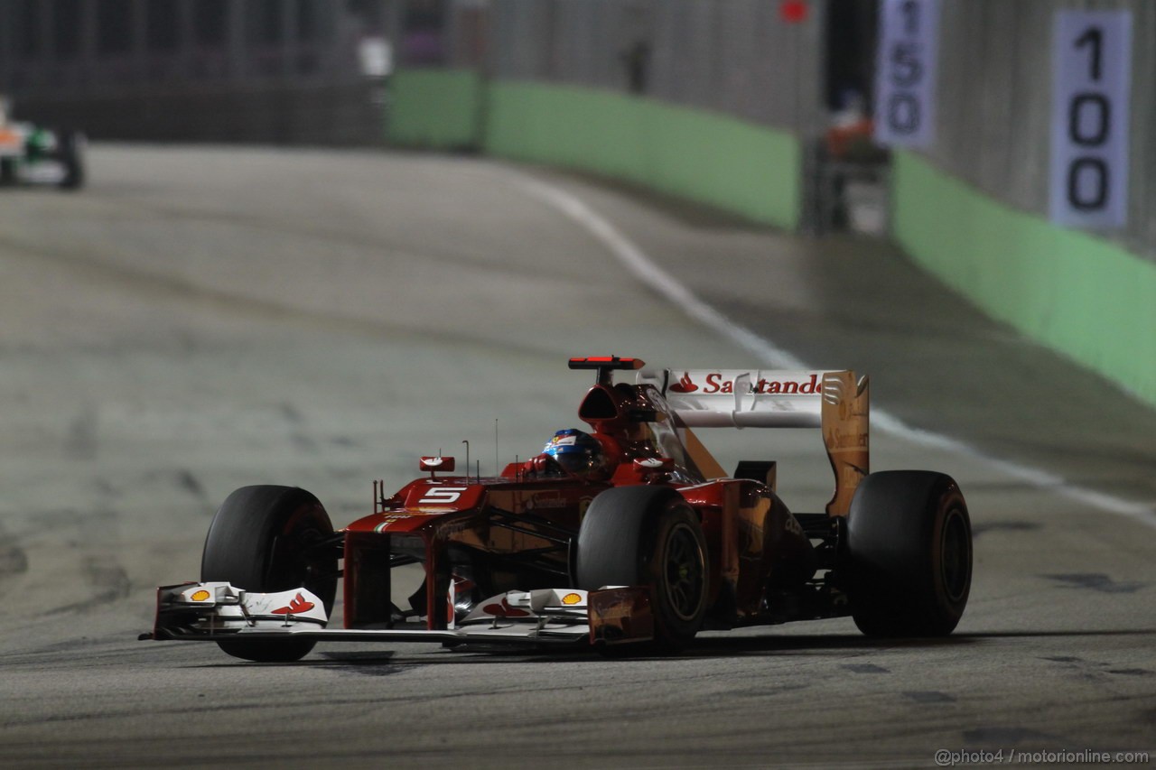 GP SINGAPORE, 23.09.2012 - Gara, Fernando Alonso (ESP) Ferrari F2012