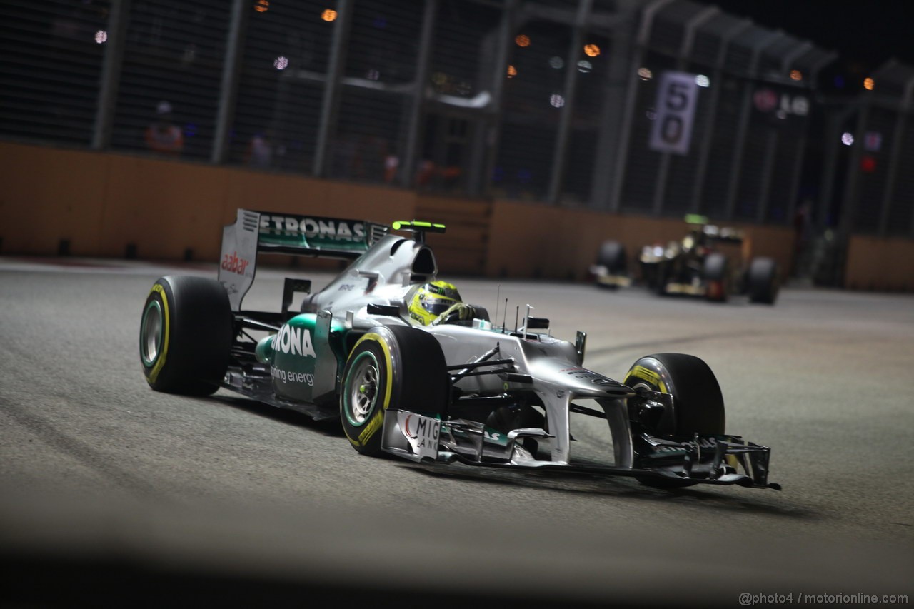 GP SINGAPORE, 23.09.2012 - Gara, Nico Rosberg (GER) Mercedes AMG F1 W03