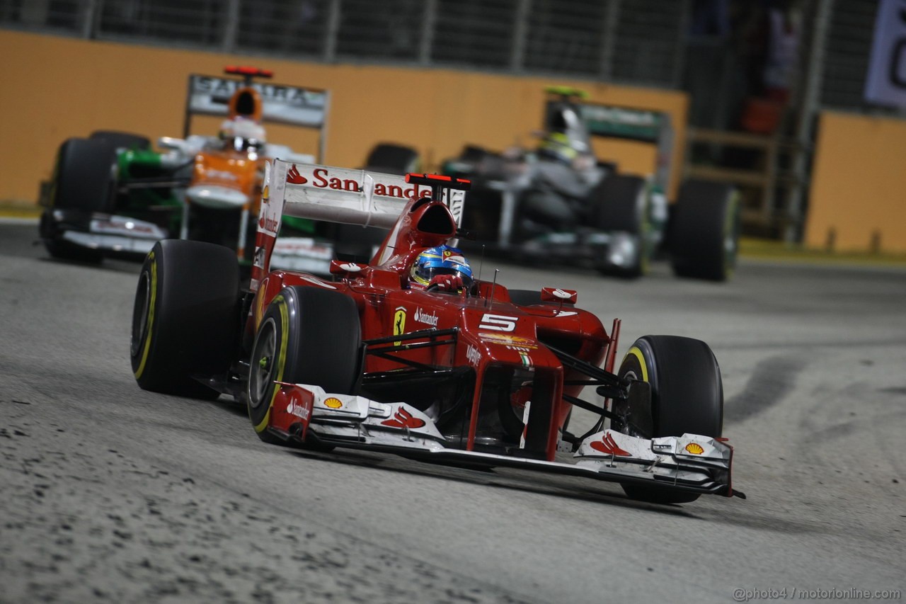 GP SINGAPORE, 23.09.2012 - Gara, Fernando Alonso (ESP) Ferrari F2012