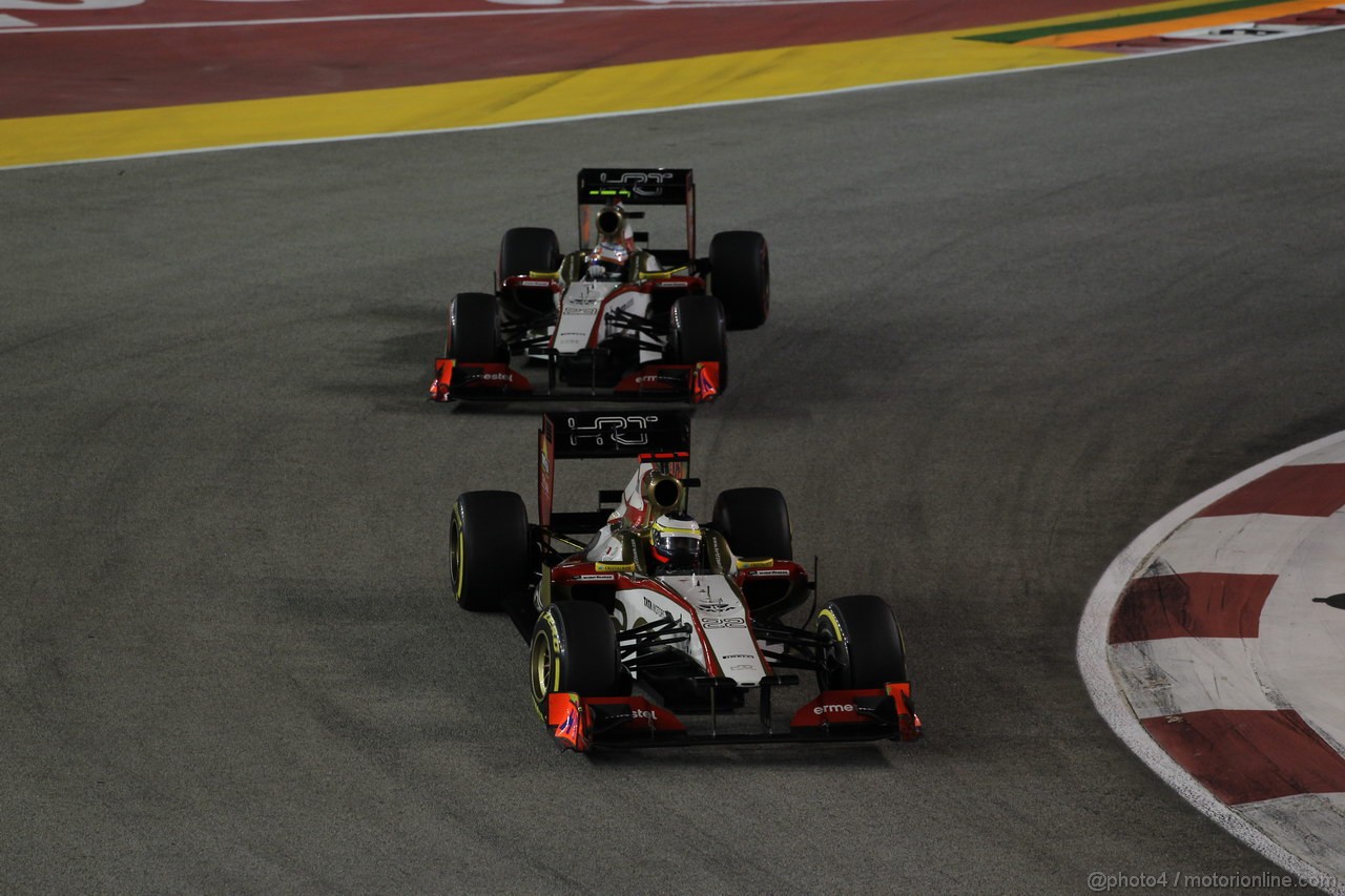 GP SINGAPORE, 23.09.2012 - Gara, Pedro de la Rosa (ESP) HRT Formula 1 Team F112