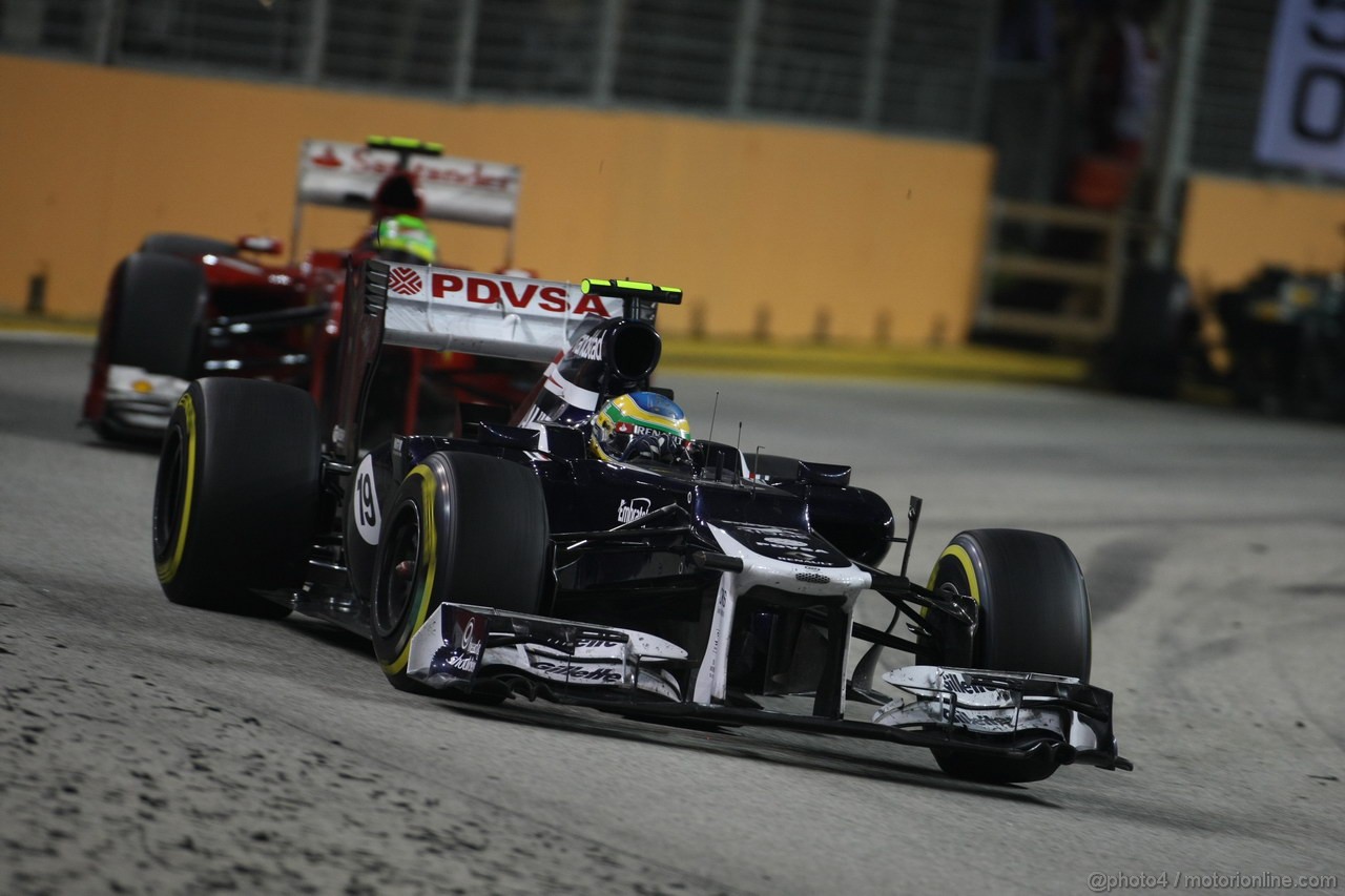 GP SINGAPORE, 23.09.2012 - Gara, Bruno Senna (BRA) Williams F1 Team FW34