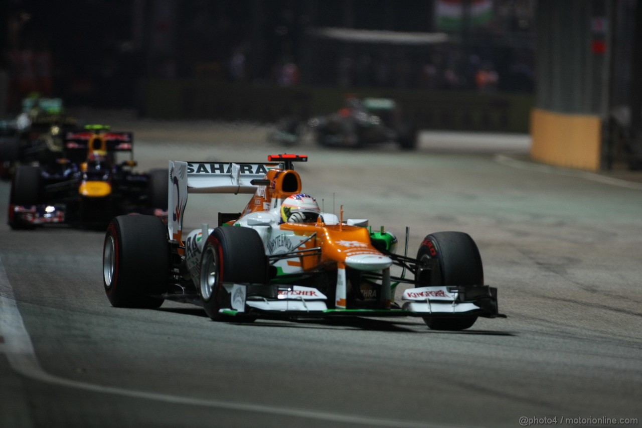 GP SINGAPORE, 23.09.2012 - Gara, Paul di Resta (GBR) Sahara Force India F1 Team VJM05