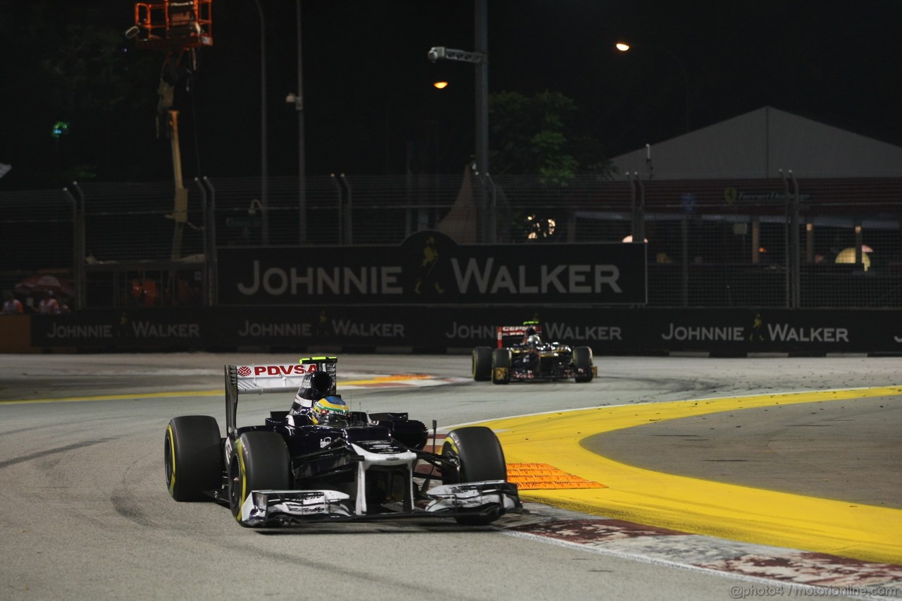 GP SINGAPORE, 23.09.2012 - Gara, Bruno Senna (BRA) Williams F1 Team FW34