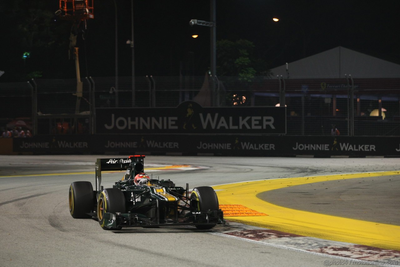 GP SINGAPORE, 23.09.2012 - Gara, Heikki Kovalainen (FIN) Caterham F1 Team CT01