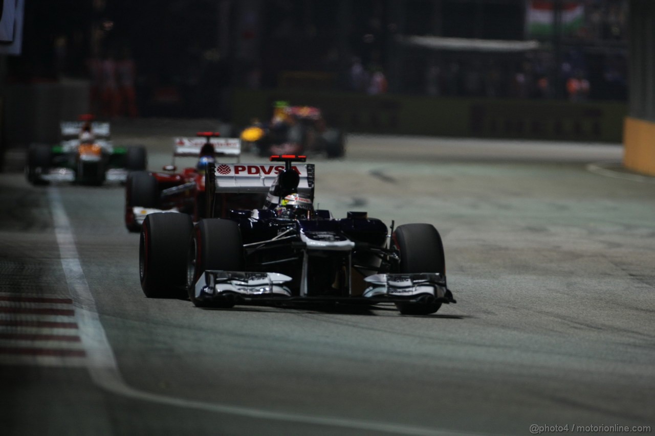 GP SINGAPORE, 23.09.2012 - Gara, Pastor Maldonado (VEN), Williams F1 Team FW34