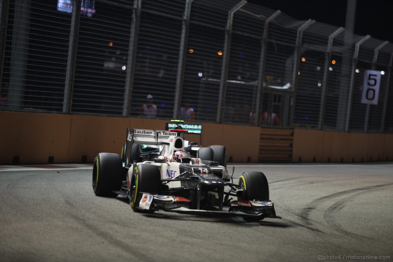 GP SINGAPORE, 23.09.2012 - Gara, Kamui Kobayashi (JAP) Sauber F1 Team C31