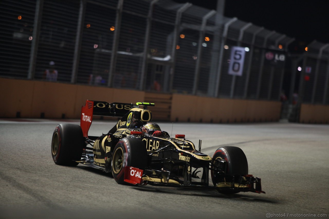 GP SINGAPORE, 23.09.2012 - Gara, Romain Grosjean (FRA) Lotus F1 Team E20