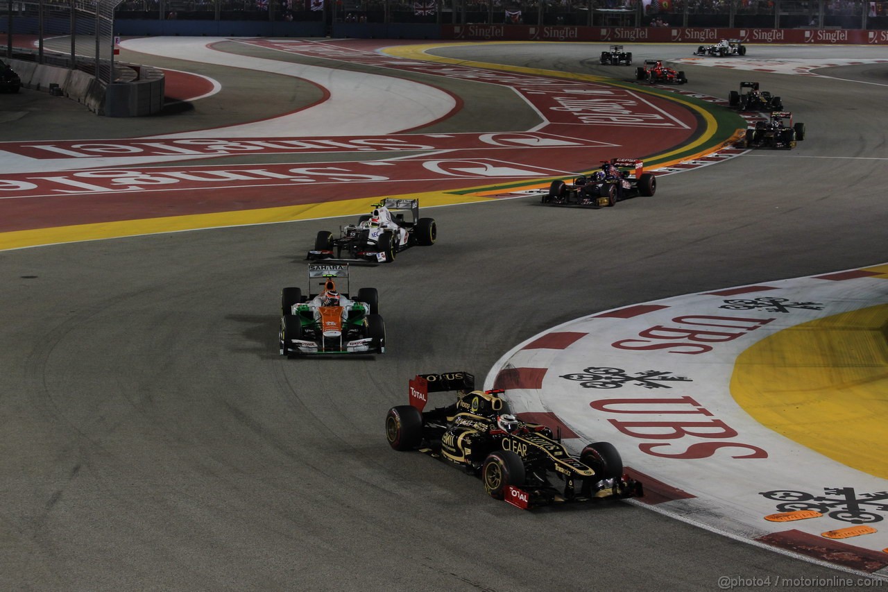 GP SINGAPORE, 23.09.2012 - Gara, Kimi Raikkonen (FIN) Lotus F1 Team E20