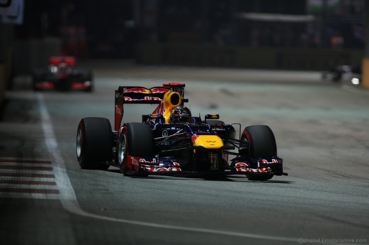 GP SINGAPORE, 23.09.2012 - Gara, Sebastian Vettel (GER) Red Bull Racing RB8
