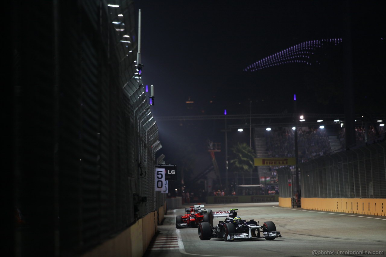 GP SINGAPORE, 23.09.2012 - Gara, Pastor Maldonado (VEN), Williams F1 Team FW34
