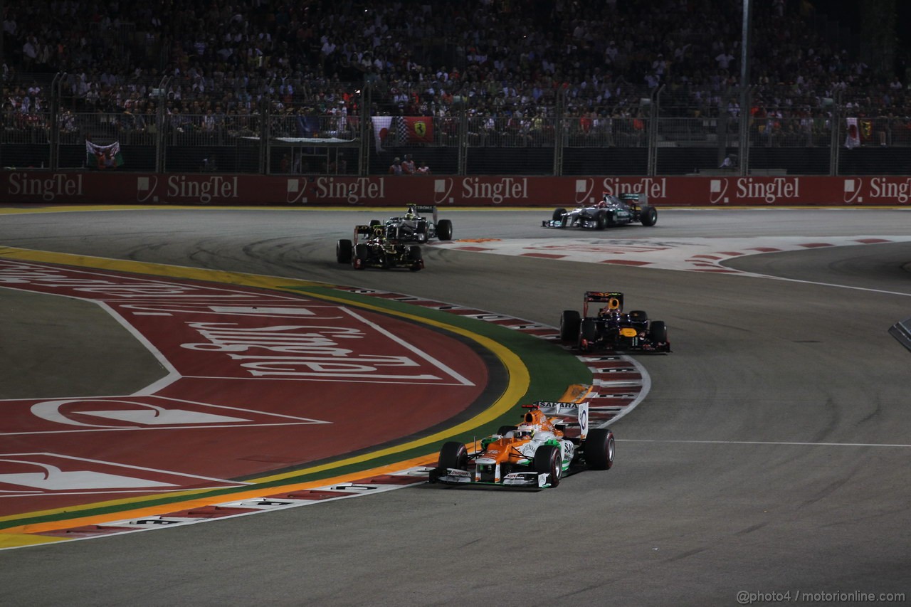 GP SINGAPORE, 23.09.2012 - Gara, Paul di Resta (GBR) Sahara Force India F1 Team VJM05