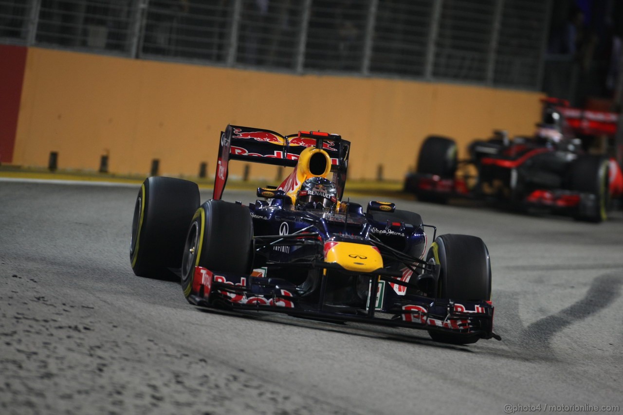 GP SINGAPORE, 23.09.2012 - Gara, Sebastian Vettel (GER) Red Bull Racing RB8