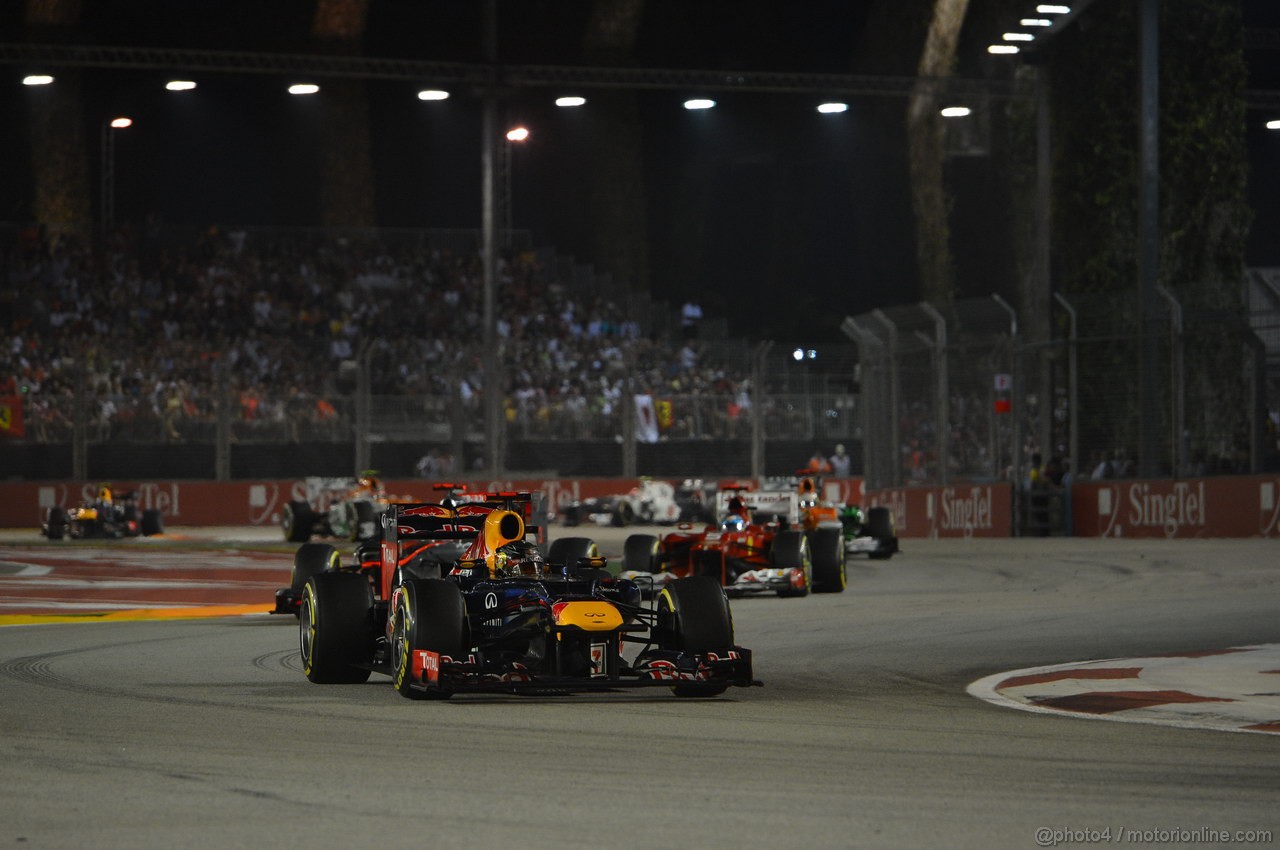 GP SINGAPORE, 23.09.2012 - Gara, Sebastian Vettel (GER) Red Bull Racing RB8