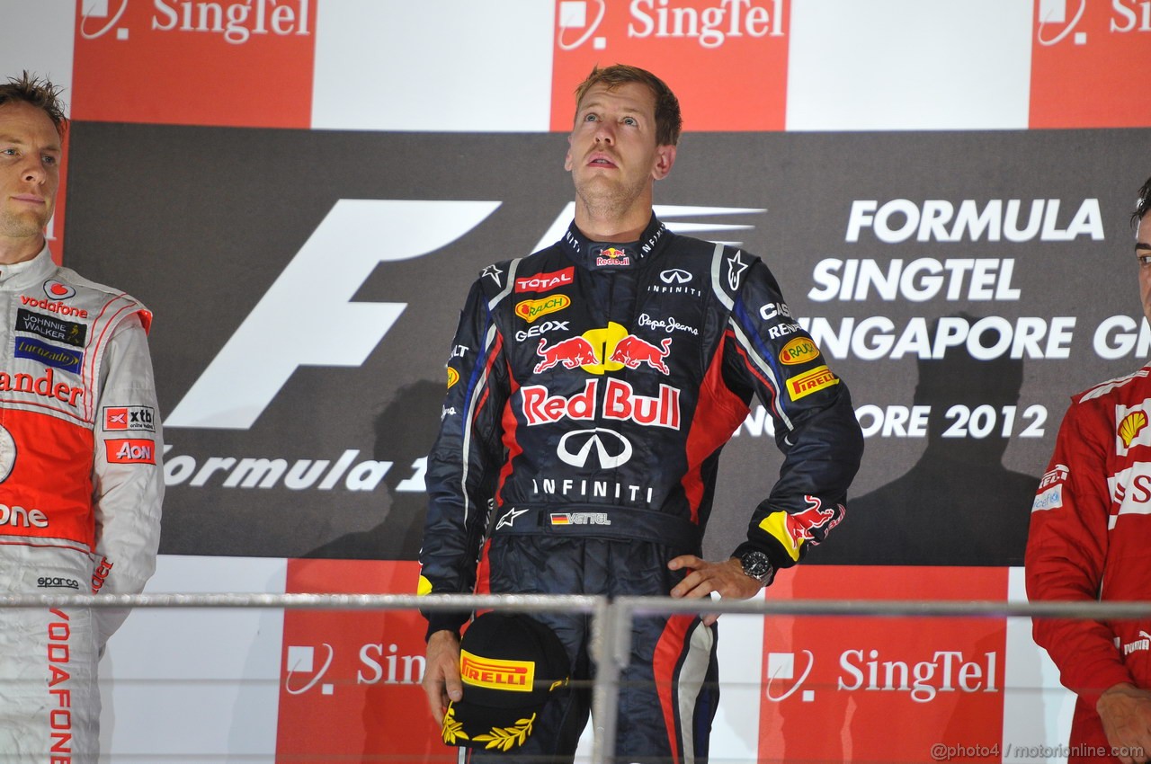 GP SINGAPORE, 23.09.2012 - Gara, Sebastian Vettel (GER) Red Bull Racing RB8