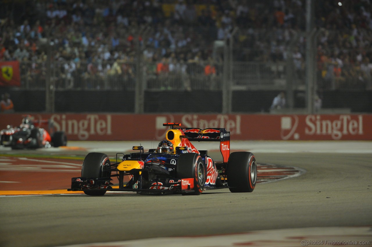 GP SINGAPORE, 23.09.2012 - Gara, Sebastian Vettel (GER) Red Bull Racing RB8