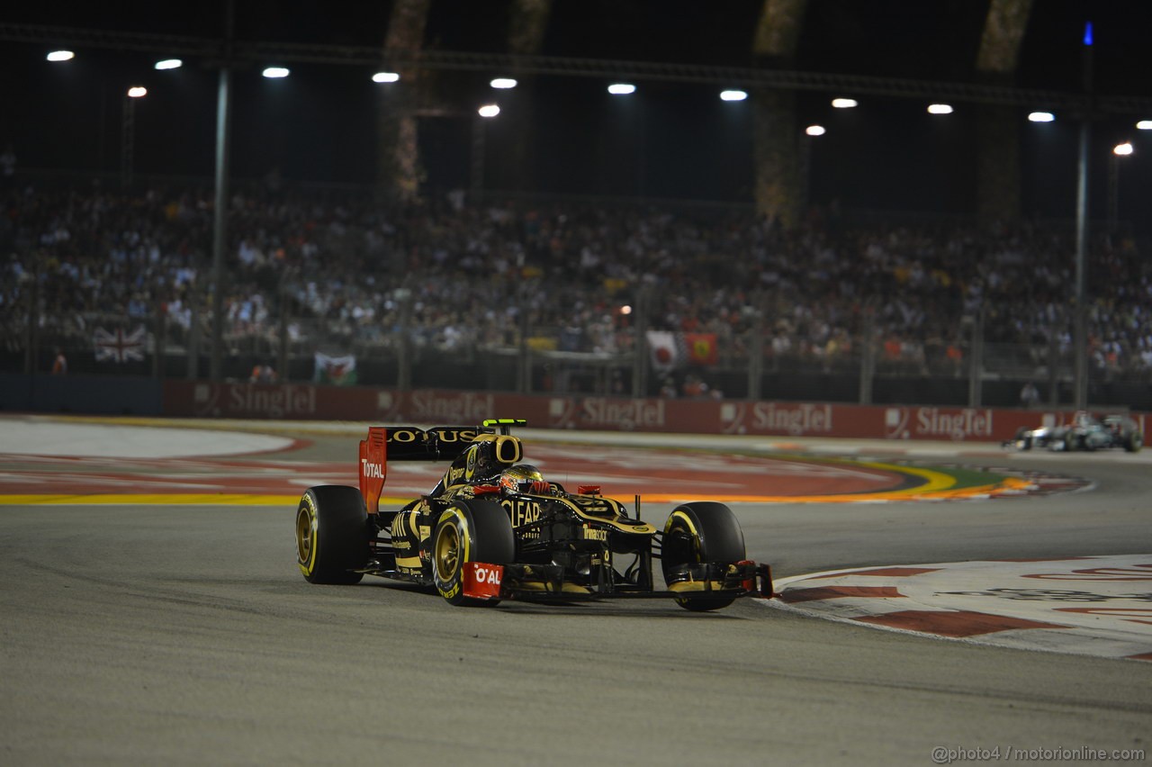 GP SINGAPORE, 23.09.2012 - Gara, Romain Grosjean (FRA) Lotus F1 Team E20