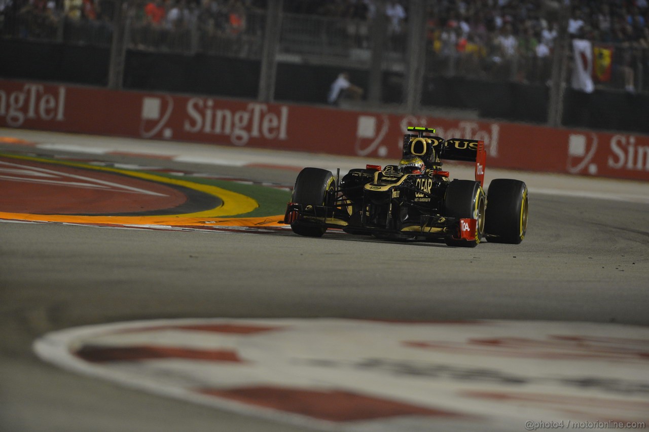 GP SINGAPORE, 23.09.2012 - Gara, Romain Grosjean (FRA) Lotus F1 Team E20