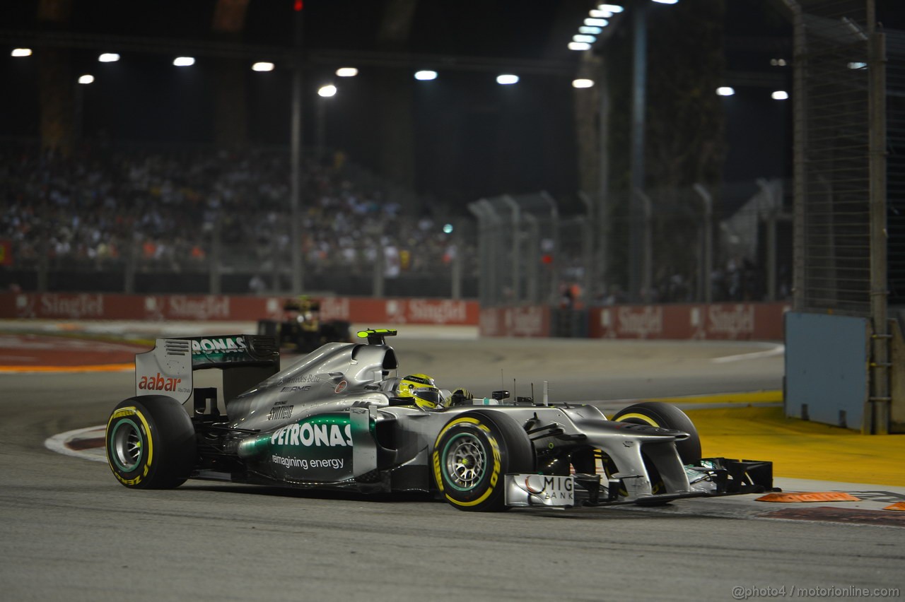 GP SINGAPORE, 23.09.2012 - Gara, Nico Rosberg (GER) Mercedes AMG F1 W03