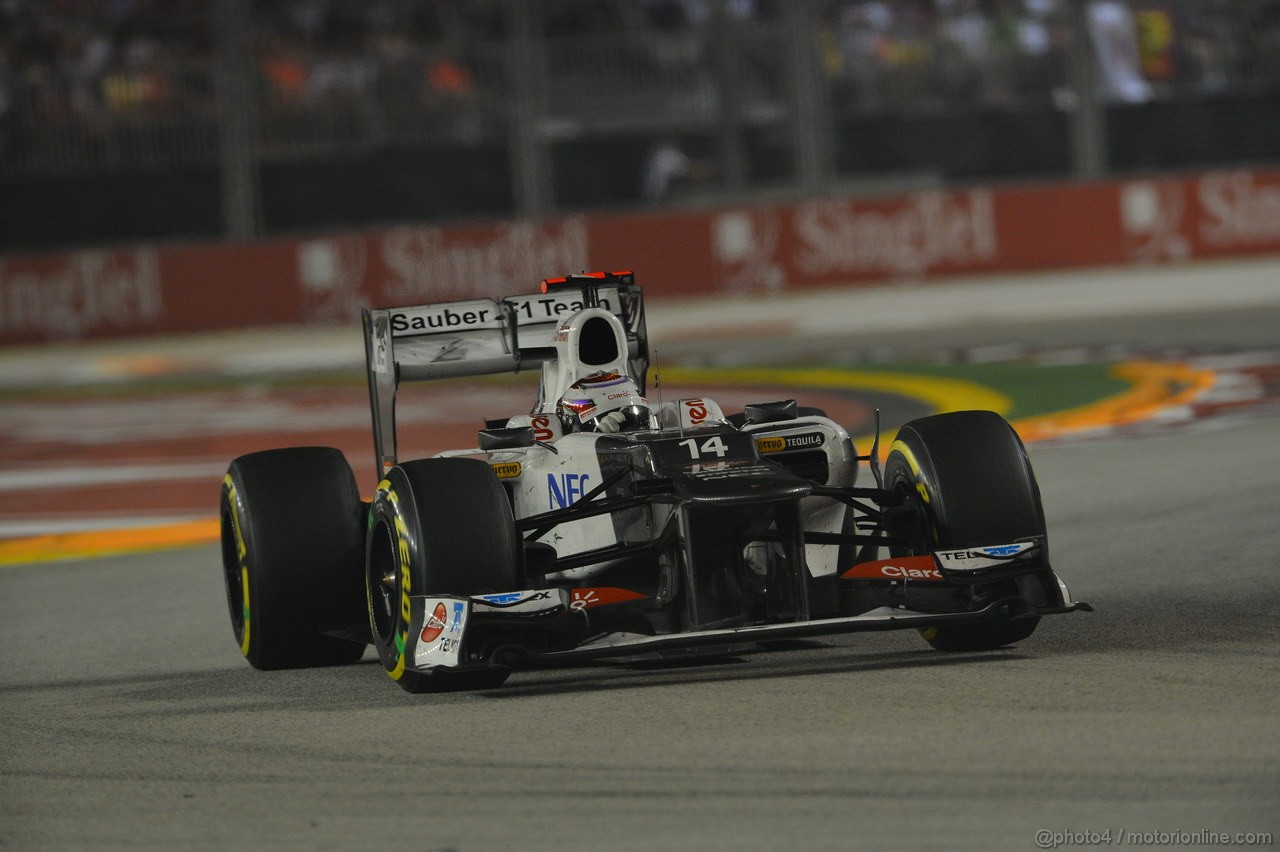 GP SINGAPORE, 23.09.2012 - Gara, Kamui Kobayashi (JAP) Sauber F1 Team C3