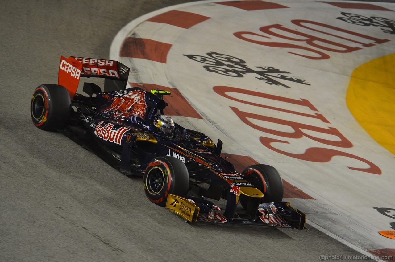 GP SINGAPORE, 23.09.2012 - Gara, Jean-Eric Vergne (FRA) Scuderia Toro Rosso STR7