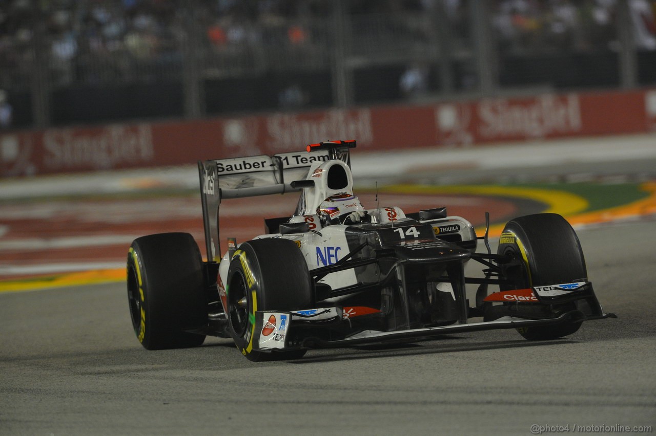 GP SINGAPORE, 23.09.2012 - Gara, Kamui Kobayashi (JAP) Sauber F1 Team C3