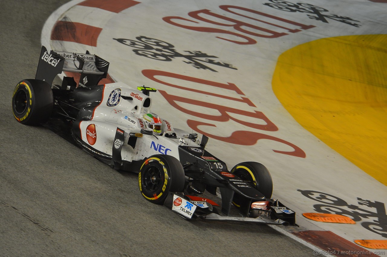 GP SINGAPORE, 23.09.2012 - Gara, Sergio Prez (MEX) Sauber F1 Team C31