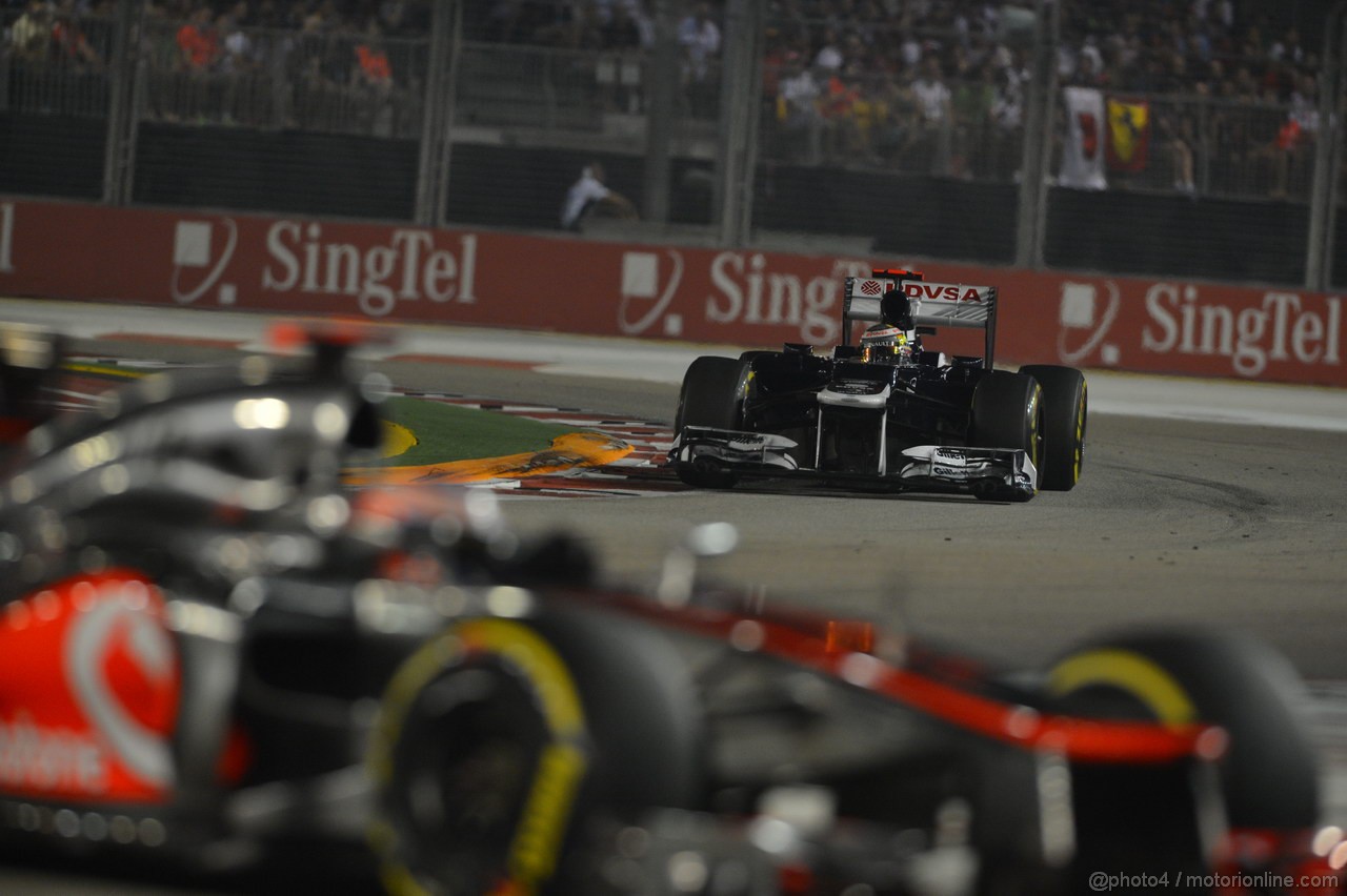GP SINGAPORE, 23.09.2012 - Gara, Pastor Maldonado (VEN), Williams F1 Team FW34