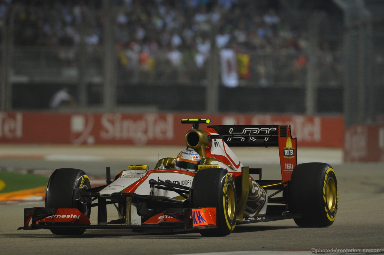 GP SINGAPORE, 23.09.2012 - Gara, Narain Karthikeyan (IND) HRT Formula 1 Team F112