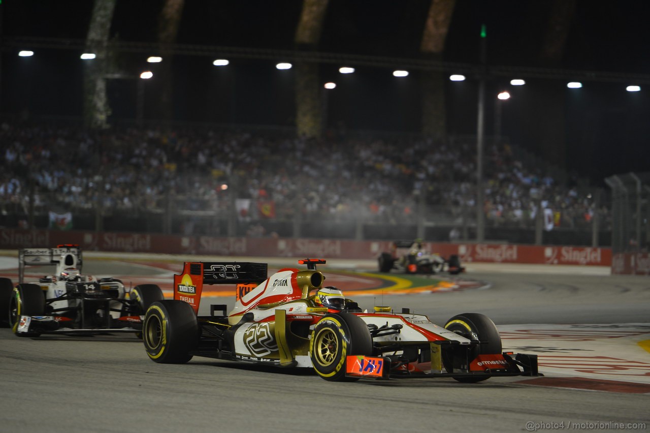GP SINGAPORE, 23.09.2012 - Gara, Pedro de la Rosa (ESP) HRT Formula 1 Team F112