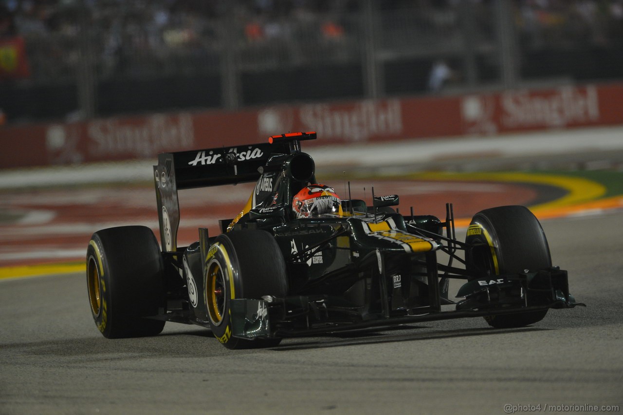 GP SINGAPORE, 23.09.2012 - Gara, Heikki Kovalainen (FIN) Caterham F1 Team CT01