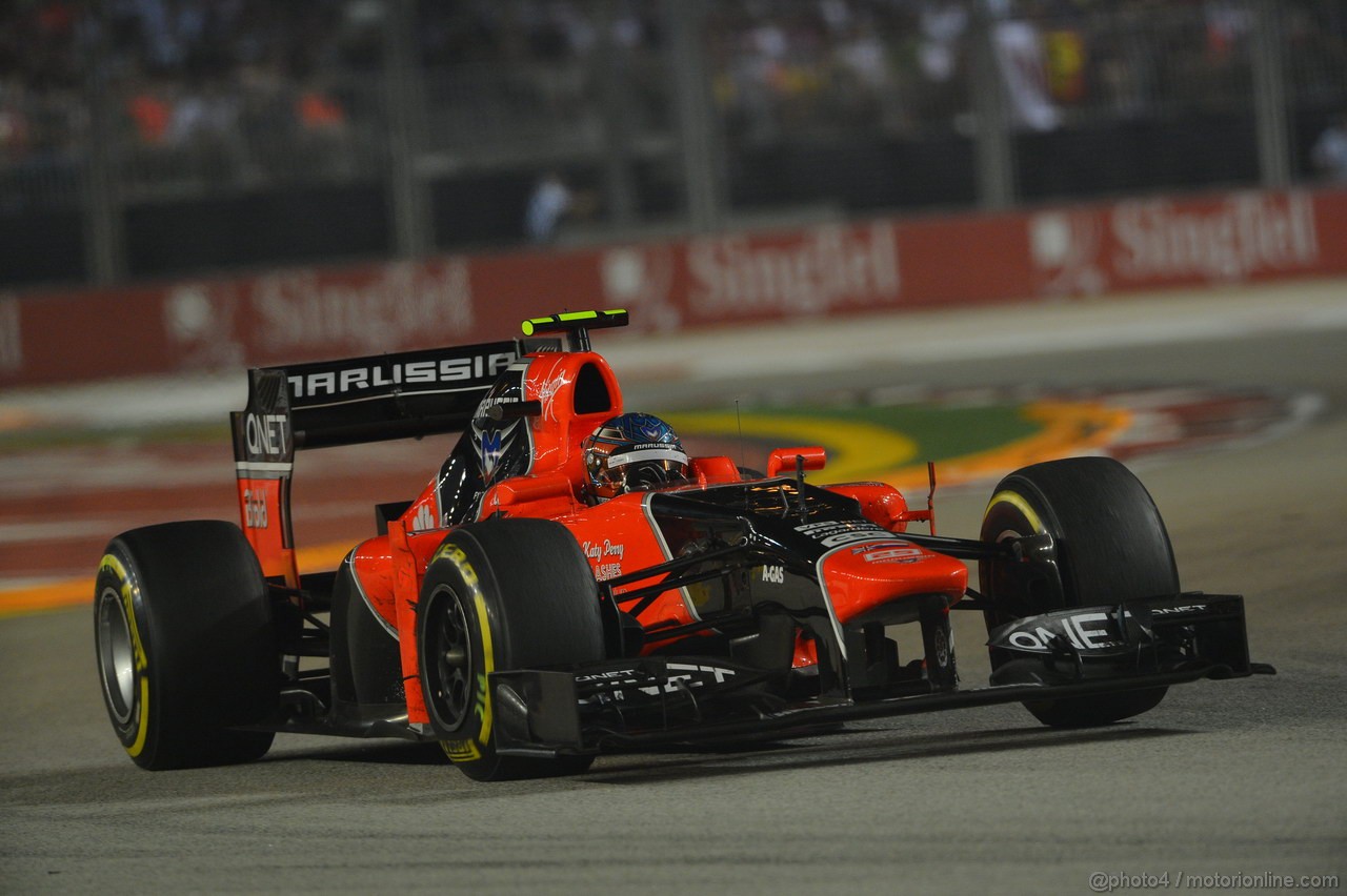 GP SINGAPORE, 23.09.2012 - Gara, Charles Pic (FRA) Marussia F1 Team MR01