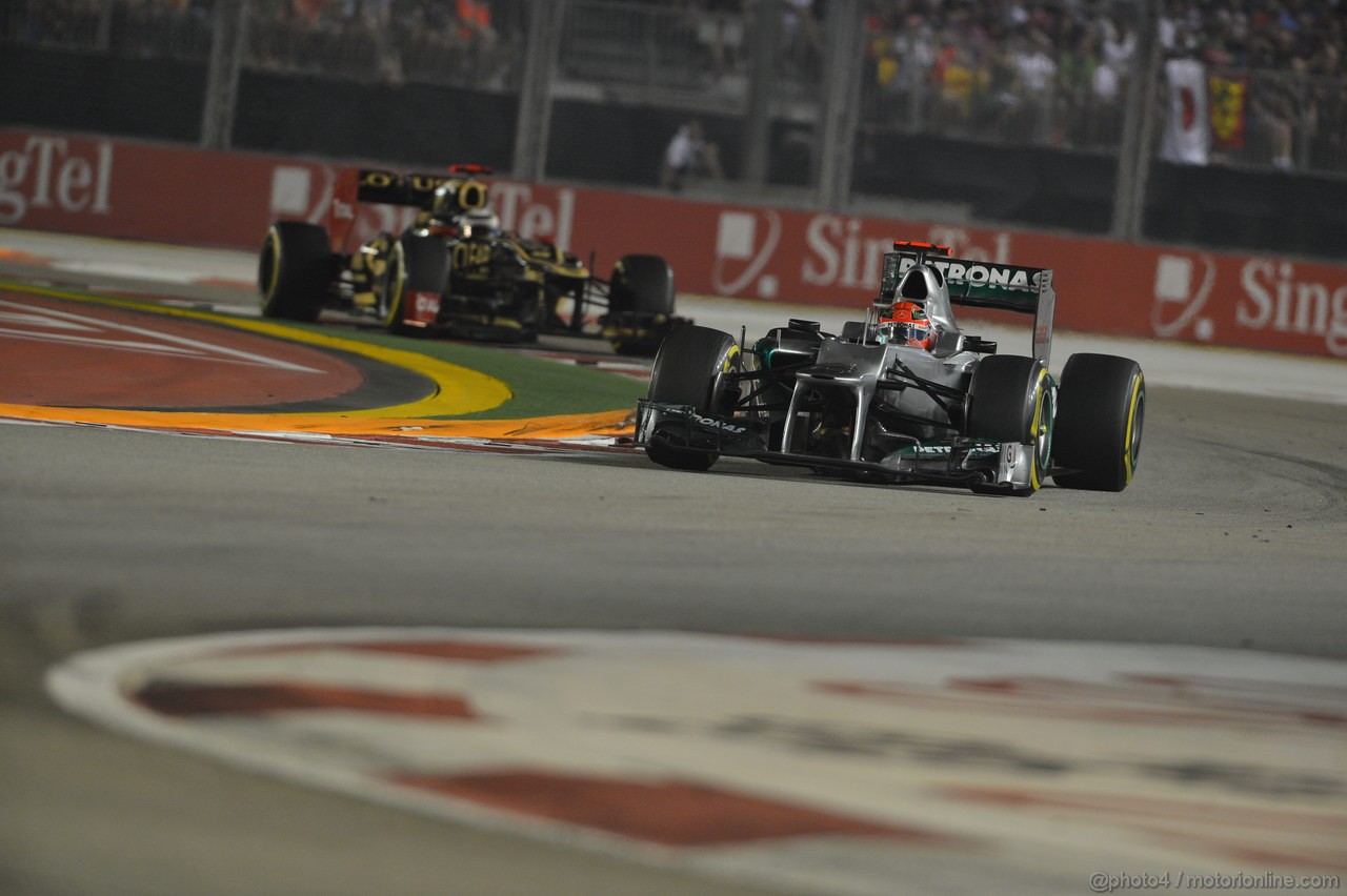 GP SINGAPORE, 23.09.2012 - Gara,Michael Schumacher (GER) Mercedes AMG F1 W03
