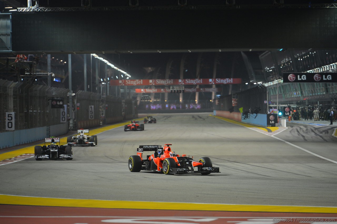 GP SINGAPORE, 23.09.2012 - Gara, Timo Glock (GER) Marussia F1 Team MR01
