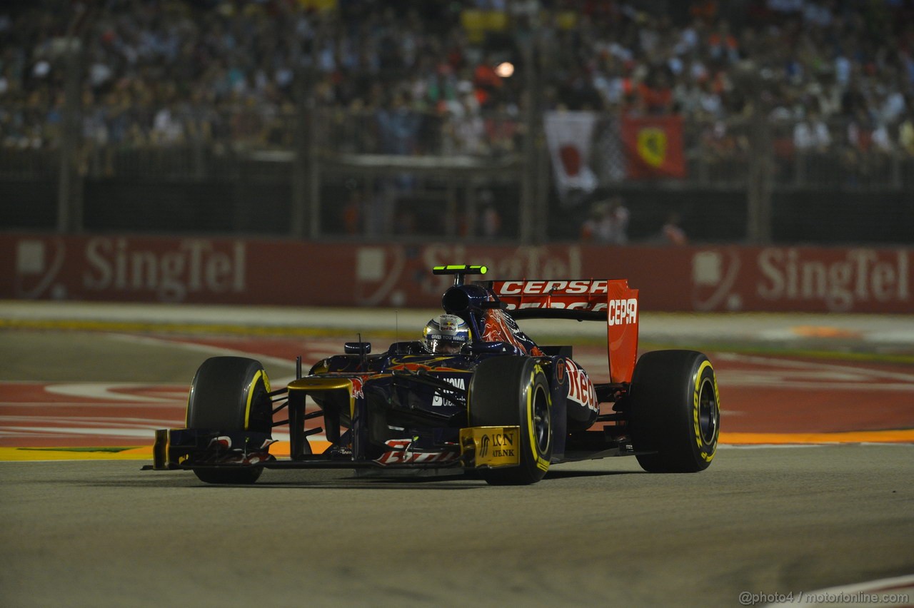 GP SINGAPORE, 23.09.2012 - Gara, Jean-Eric Vergne (FRA) Scuderia Toro Rosso STR7