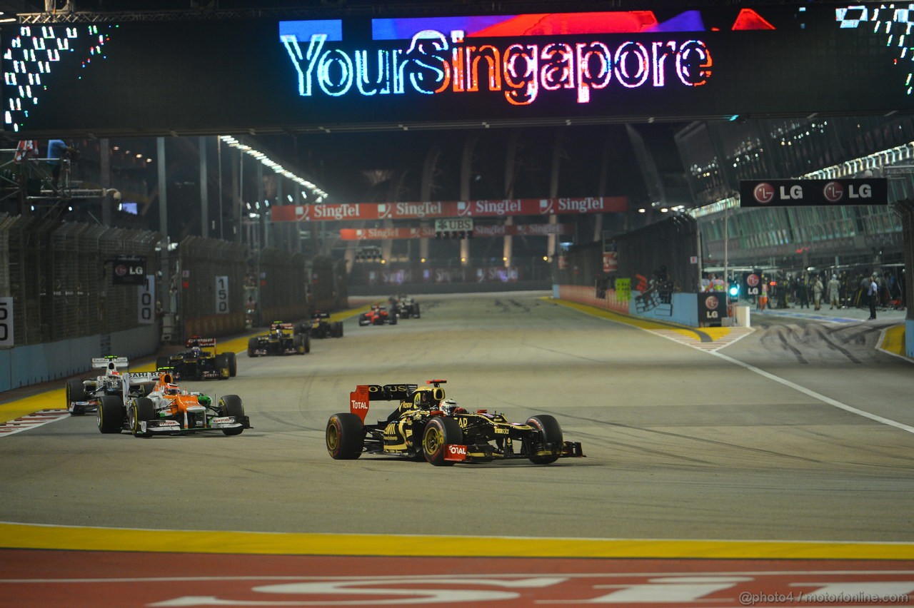 GP SINGAPORE, 23.09.2012 - Gara, Kimi Raikkonen (FIN) Lotus F1 Team E20