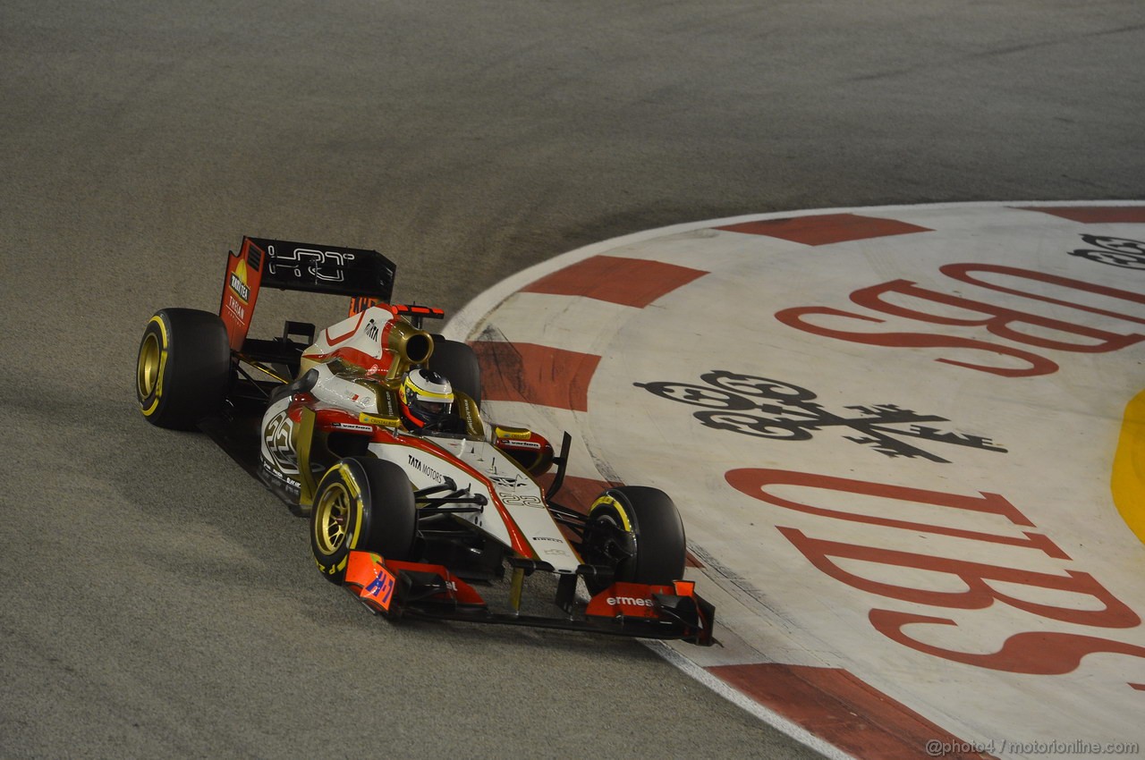 GP SINGAPORE, 23.09.2012 - Gara, Pedro de la Rosa (ESP) HRT Formula 1 Team F112