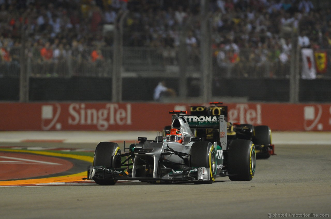 GP SINGAPORE, 23.09.2012 - Gara,Michael Schumacher (GER) Mercedes AMG F1 W03