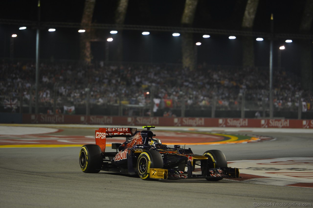 GP SINGAPORE, 23.09.2012 - Gara, Jean-Eric Vergne (FRA) Scuderia Toro Rosso STR7