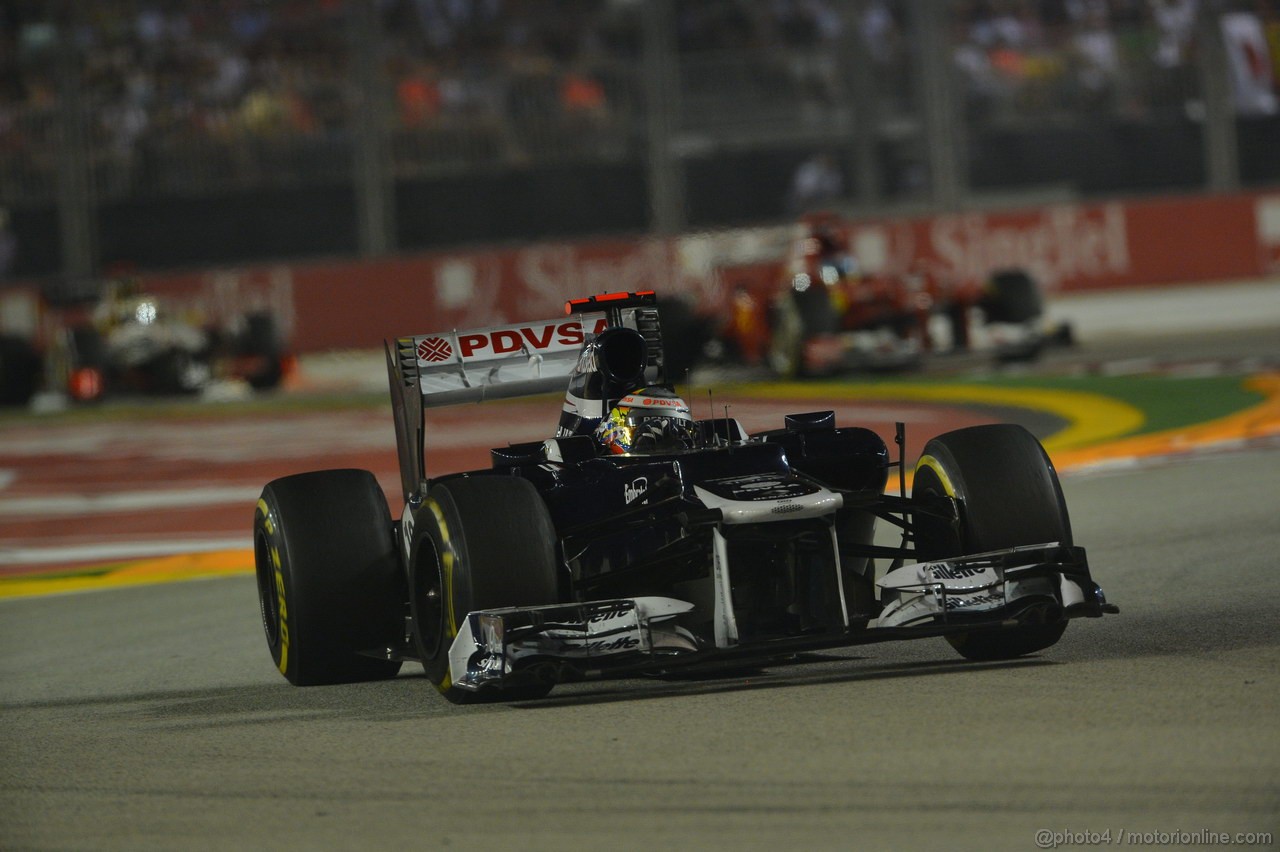 GP SINGAPORE, 23.09.2012 - Gara, Pastor Maldonado (VEN), Williams F1 Team FW34